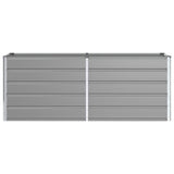 Planter Light Grey 195 x 50 x 75 cm Galvanised Steel 42018153