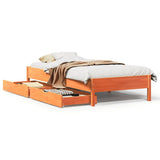 Bed Frame without Mattress Wax Brown 90x190 cm Single Solid Wood Pine 3301733