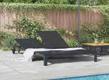 Sunbed Black 206 x 115 x 75 cm Poly Rattan 42004133