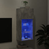 TV Cabinet with LED Lights Concrete Grey 40.5x30x90 cm 837049