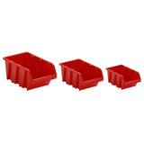 26 Piece Workshop Shelf Set Red and Black 77x39cm Polypropylene 152204