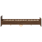 Bed Frame without Mattress Brown Oak 120x190 cm Small Double 3203781