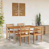 Outdoor Table Natural and Grey 150 x 90 x 75 cm 4010615