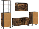 Bathroom Furniture Set with Drawer Smoked Oak Engineered Wood 3403048
