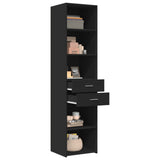 Highboard Black Engineered wood 185 cm tall Storage Highboard 3281449