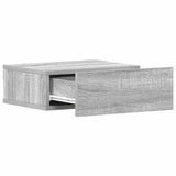 815285 Floating Nightstands 2pcs Grey Sonoma 40x30x15cm Engineered Wood
