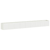 Planter White 360x40x40 cm Cold-rolled Steel 860697