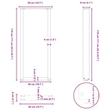 Bar Table Legs U-Shaped 2 pcs White 50x cm Steel 4013245