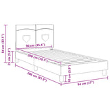 Children's Bed Frame with Headboard Black 90 x 200 cm Fabric 42011001