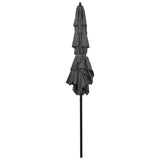 3-Tier Garden Parasol with Aluminium Pole Anthracite 2x2 m 313846