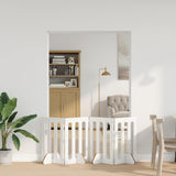 Folding Pet Fence 4 pcs High Gloss White 201 x 38 x 70 cm 8005962