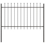 ZNTS Garden Fence Set of 9 Grey Metal 170 x 3.4 x 150 cm Tough 3334170
