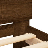 Bed Frame without Mattress Brown Oak 120x190 cm Small Double 3207517