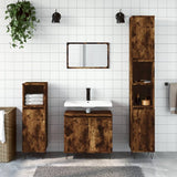 ZNTS 3 Piece Bathroom Cabinet Set Smoked Oak Engineered Wood 3187794