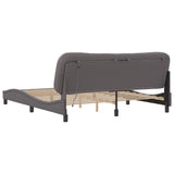 Bed Frame with LED without Mattress "Hvar" Grey 180x200 cm 3213951