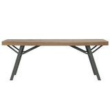 Garden Bench Brown and Grey Solid Acacia wood and Steel 120 cm 44252