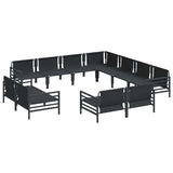 Garden Sofa Set Anthracite Steel 3379034