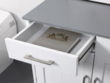 Freestanding Bathroom Cabinet, Storage Cupboard with 2 Drawers, Double Doors, Adjustable Shelf, T3398P330468