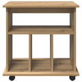 Rolling Cabinet Artisan Oak 60x45x60 cm Engineered Wood 856663