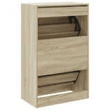 Shoe Cabinet Sonoma Oak 60x34x96.5 cm Engineered Wood 839947