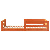 Bed Frame without Mattress Wax Brown 80x160 cm Solid Wood Pine 855692