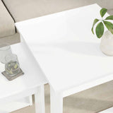 Coffee Table Set 2 pcs White Engineered Wood 8000124