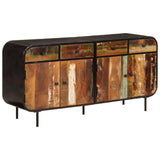 Sideboard 140x35x70 cm Solid Wood Reclaimed and Metal 355845