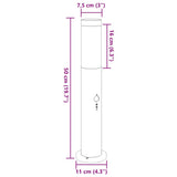 Bollard Lights with Sensor 3pcs 50 cm Stainless Steel IP44 4006006