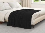 Throw Blankets 6 pcs Black 130 x 150 cm Fleece 42016809