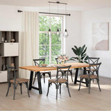 Dining Table Legs A-Shaped 2 pcs Black 80x cm Steel 4012856