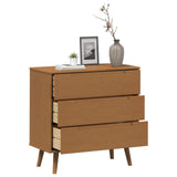 Chest of Drawers MOLDE Caramel 80 x 40 x 80 cm Solid Pine Wood 42020936
