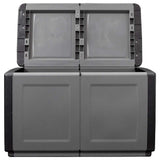 Garden Storage Box 96x53x57 cm 230 L Dark Grey and Black 151817