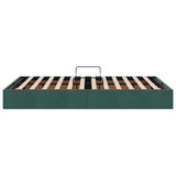Storage Bed with Mattress Dark Green 120 x 200 cm Velvet 3370091