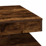 Coffee Table 360-Degree Rotatable Smoked Oak 70x70x34.5 cm 858483