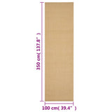 Rug Natural Sisal 100x350 cm 136315