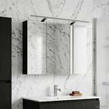 Bathroom Mirror Cabinet Black Oak 100 x 14.5 x 70 cm 889128