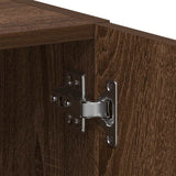 Washing Machine Cabinet Brown Oak 64x24x190 cm Engineered Wood 859133