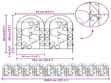 Garden Fence 5 pcs Green Steel 42021371