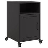 ZNTS Bedside Cabinet Black 36x39x59 cm Steel 846716