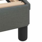 Bed Frame "Dover" Dark Grey 135x190 cm Double Fabric 373326