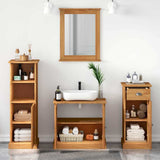 Bathroom Furniture Set VIGO 4 pcs Honey Brown Solid Pine Wood 3328545
