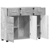 Sideboard with Shelf FLORIN Concrete Grey 88.5 x 30.5 x 73 cm 880314