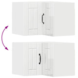 Wall Corner Cabinet LUCCA High Gloss White 57 x 57 x 40 cm 884959