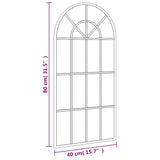 Wall Mirror Black 40x80 cm Arch Iron 358625