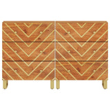 Side Cabinets 2 pcs Brown and Black 60x33.5x75 cm Solid Wood Mango 3206281