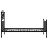 Bed Frame without Mattress Black Metal 90x200 cm 324841