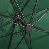Cantilever Garden Parasol Green Polyester Large Rotatable 312345