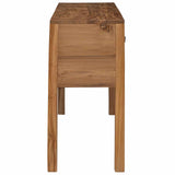 Sideboard Natural 110 x 35 x 75.5 cm Solid Teak Wood 42024261