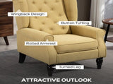 Wingback Accent Chair, Retro Upholstered Button Tufted Occasional Chair for Living Room and Bedroom, T3398P423091