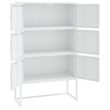 Highboard White 80x35x135 cm Steel 335878